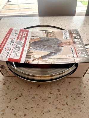 Bobby Flay 12  Fry Pan With Lid: Stainless Steel, Nonstick *NEW - Read*