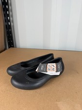 Crocs At Work Flat W Womens UK 2 Black Work Shoes Comfort Ballet Pumps
