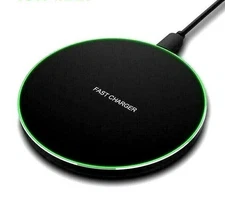 Wireless Fast Charger Charging Pad Dock for Samsung iPhone Android Cell Phone