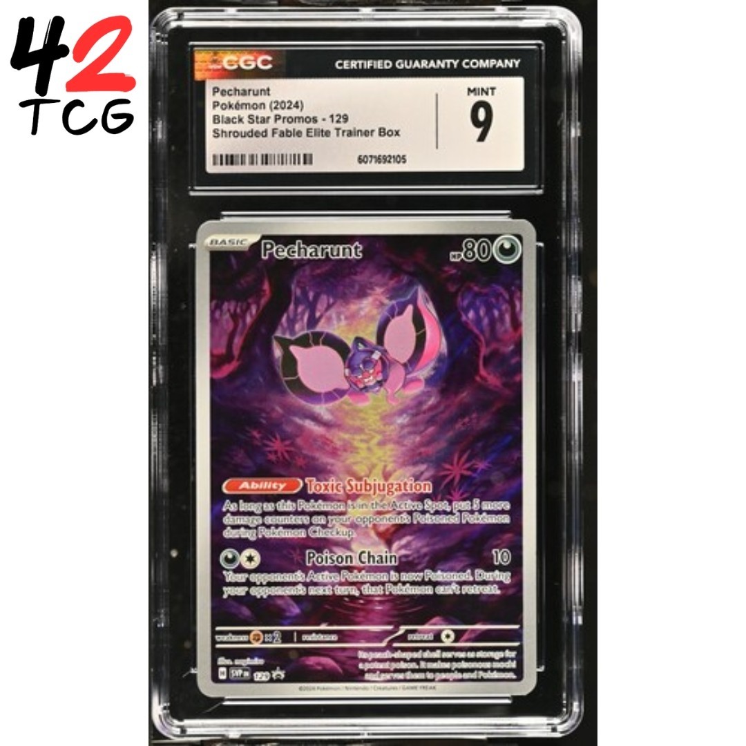 CGC Mint 9 Pecharunt 129 Black Star Promo Pokémon Shrouded Fable