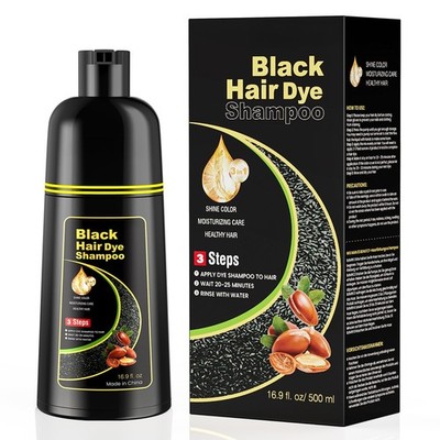 Permanent Black Hair Dye Shampoo Fast Hair Dye Shampoo 3 In One (US Seller)