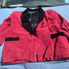 Vintage Crushed Velvet And Satin Smoking Jacket Suit Jacket