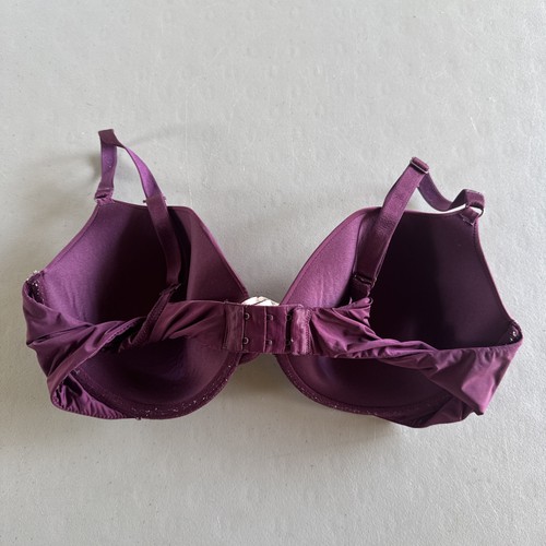 Victorias Secret Body By Victoria Lightly Lined Demi Bra 38D Burgundy Adjustable - Picture 2 of 3