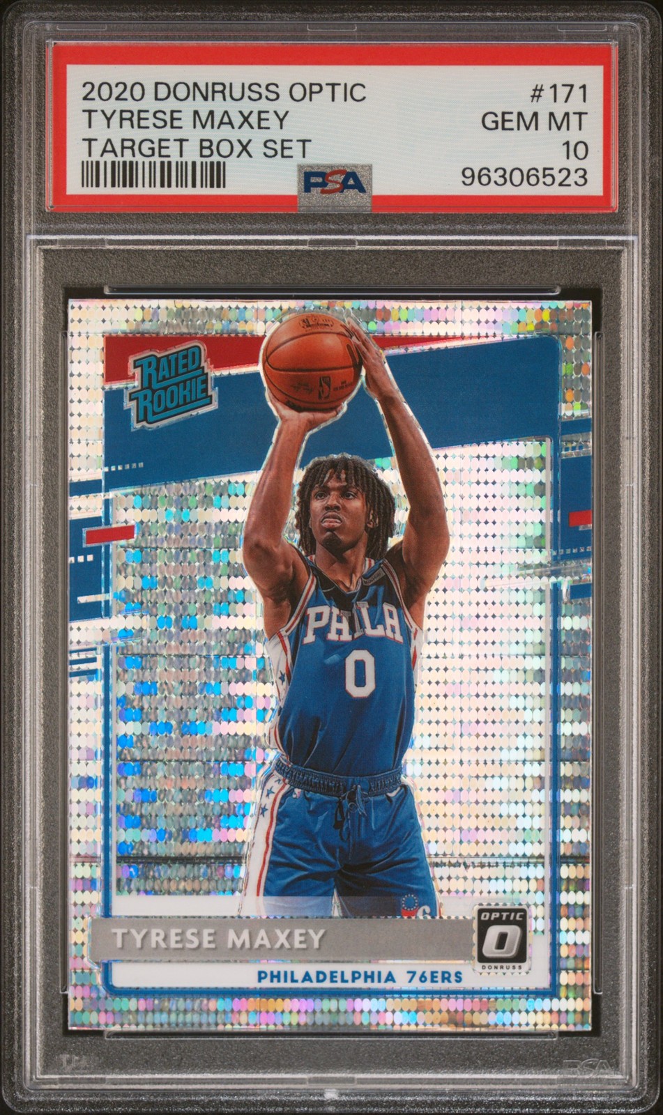2020 Panini Donruss Optic #171 Tyrese Maxey Target Box Set PSA 10