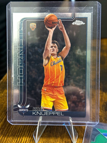 2025-26 Topps Chrome Update Kon Knueppel Charlotte Hornets #254 RC Base