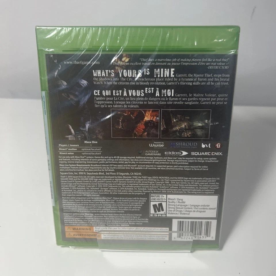 Thief (Microsoft Xbox One, 2014) Brand New Sealed - Image 2 of 4