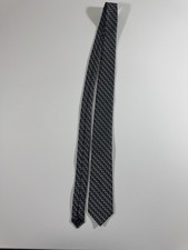 Bespoke Men's Black And Silver pattern Tie 100 polyester    