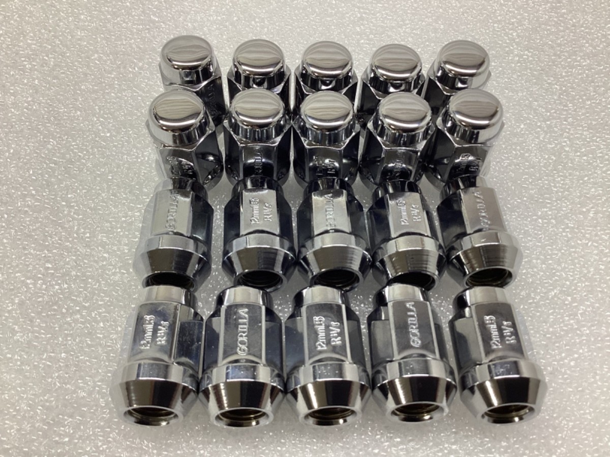 20 GORILLA LIFETIME SOLID CHROME Lug Nuts for C4 C5 C6 Corvette