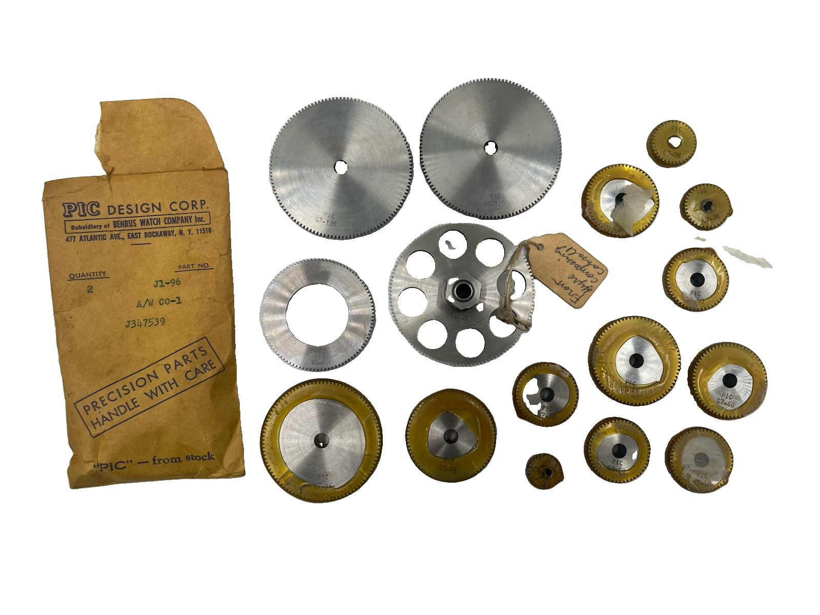 PIC Design Vintage Precision Spur Gear Lot Aluminum Stainless Brass NOS G7-120 9