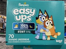 PAMPERS POTTY TRAINING UNDERWEAR FOR TODDLERS, EASY UPS DIAPERS - BLUE AND AQUA
