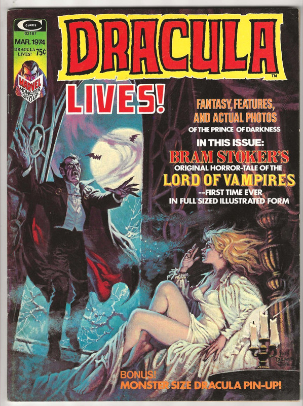 DRACULA LIVES MAGAZINE # 5 1974 HORROR LUIS DOMINGUEZ PABLO MARCOS GENE COLAN