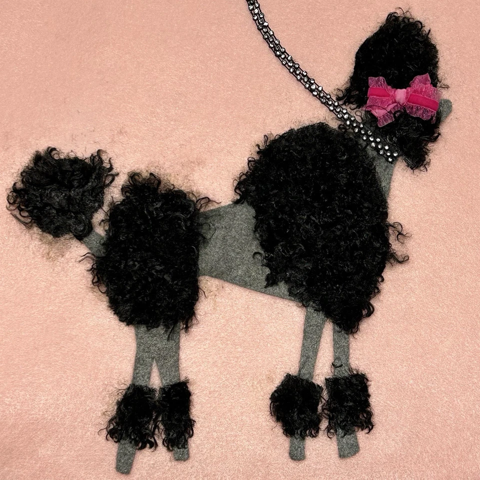 Falda de caniche hecha a mano para mujer talla M/L imitación piel estrás rosa retro disfraz años 50 Foto 2 de 4