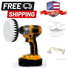 Drill Brush 5 inch Soft Bristle White Quick Change Shaft