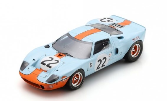 SPARK,FORD GT40 #22 Winner 12H Sebring 1969 J.ICKX-J.OLIVER, 1/18