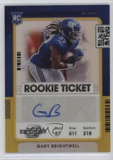 2021 Contenders Optic Rookie Ticket Gold Prizm 2/10 Gary Brightwell Auto 0ie5