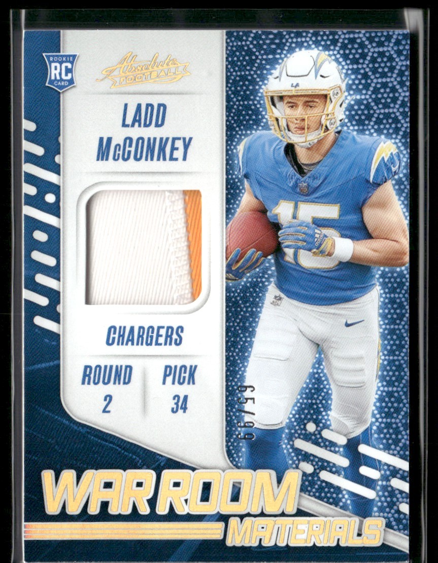 Ladd McConkey Panini Absolute War Room Materials #WRMLMY Base