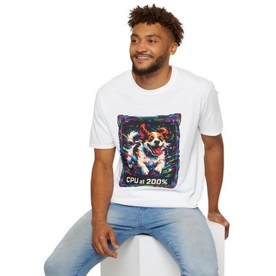Unisex Softstyle T-Shirt Dog Zoomies Running Fast Energy Pet Crazy Hyper Funny