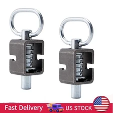 Weld-On Spring Pin Latch Lock Assembly for Utility Trailer Tail Gate Loaded 2PCS
