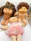 Set of 3 Vintage 12" Cabbage Patch Dolls Caucasion Skin Tone Brown Hair & Eyes