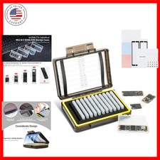 Dual Protect Hard M.2 SSD Holder with 12 PCS Individual Clear M.2 NVMe Case f...