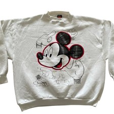 VTG 90s Mickey Mouse Disney Unlimited Sweatshirt White size XL