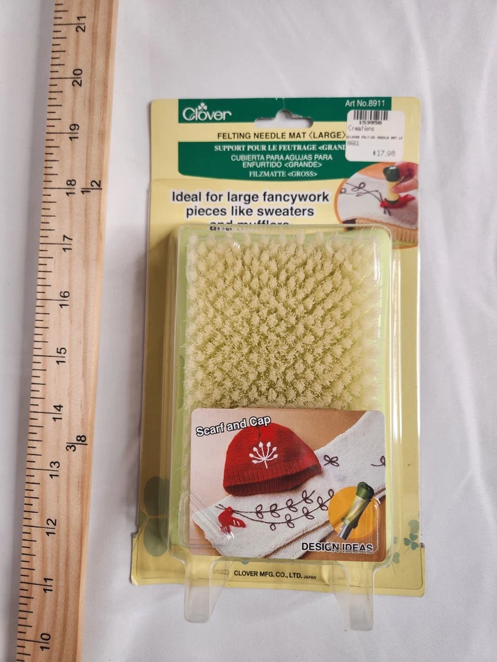 Clover MFG Felting Needle Mat Large Sealed Yellow Art # 8911 - Image 2 of 4