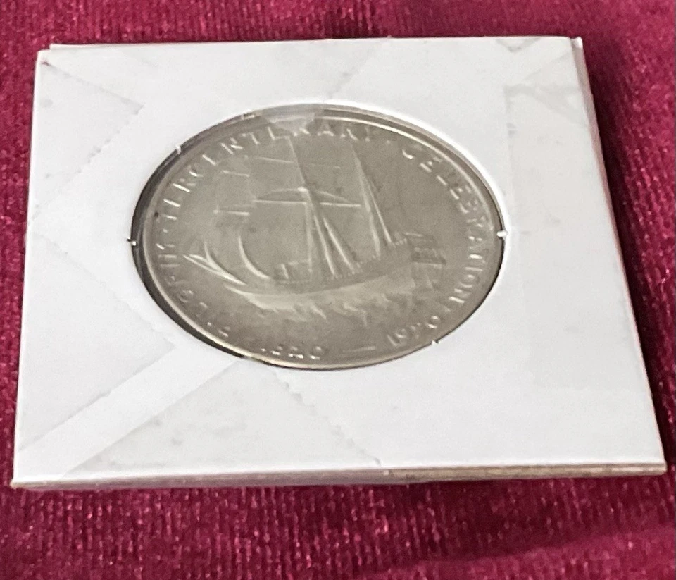 1920 D Pilgrim Tercentenary Commemorative Silver Half Dollar UNCIRCULATED - Image 4 of 4