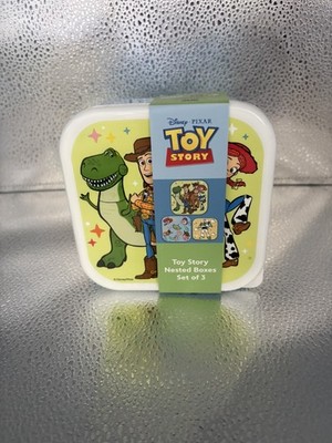 Disney s Toy Story Brotdosen verschachtelte Snacktöpfe 3 stapelbare Lebensmittelbehälter NEU