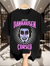Funny Cat Graphic T-Shirt - Love That DANHAUSEN or be cursed Design,