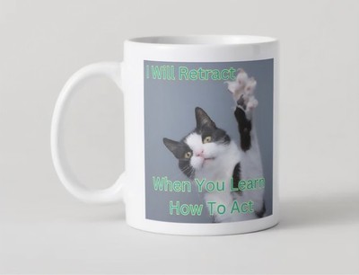 Funny Cat Coffee Mug Double Sided Ceramic Mug For Cat Lovers