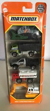Matchbox Construction III 5 Pk w/ Green Tip  Tilt Dumptruck NIB BK