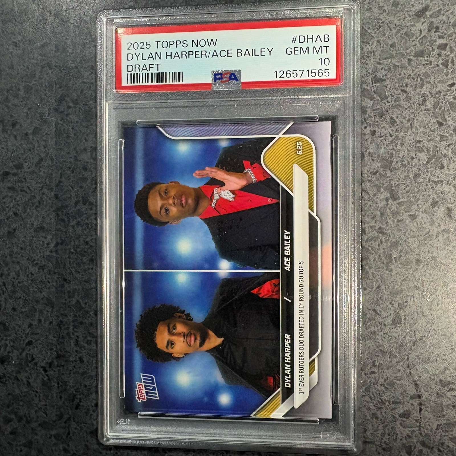 2025 Topps Now - Ace Bailey, Dylan Harper #DHAB PSA 10 Gem Mint Rookie