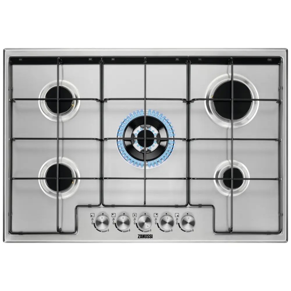 Hob ZANUSSI ZGNN755X Gas Hob - WOK BURNER - Stainless Steel