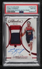 2021-22 Panini Flawless Vertical Ruby 9/15 Corey Kispert PSA 8 Patch Auto 3d3