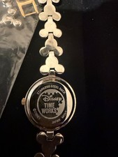 Rare Womens Disney Mickey Mouse elegant Two Tone Gold / Stainless Bracelet Watch