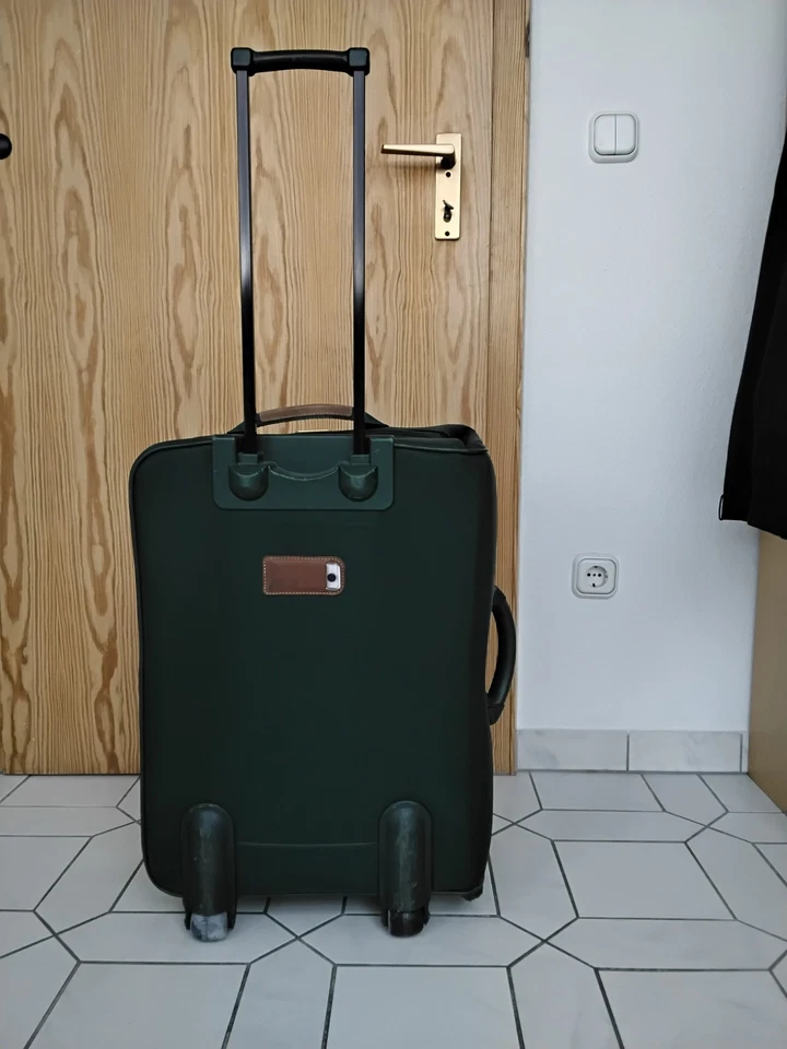 DELSEY KLEIDER TROLLEY  grün mit Leder - Bild 3 von 4