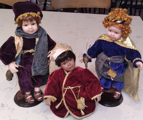 Vintage Christmas Nativity Seymour Mann Dolls Set of 3 ( 3 wise men Collection )
