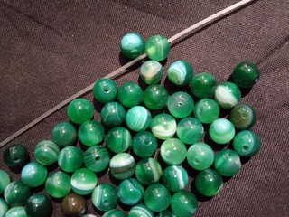 120 Pcs Rare Tibetan Green Natural Agate Dzi 6mm Round Beads !!!!