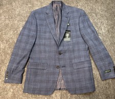 Lauren Ralph Lauren Ultraflex Blue Plaid Sport Coat Blazer 38R Stretch NWT