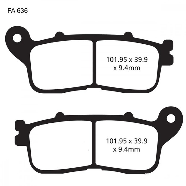 Bremsbelag EBC FA636HH Hinten FüR Honda VFR 1200 XD Crosstourer DCT ABS 2012-17-image