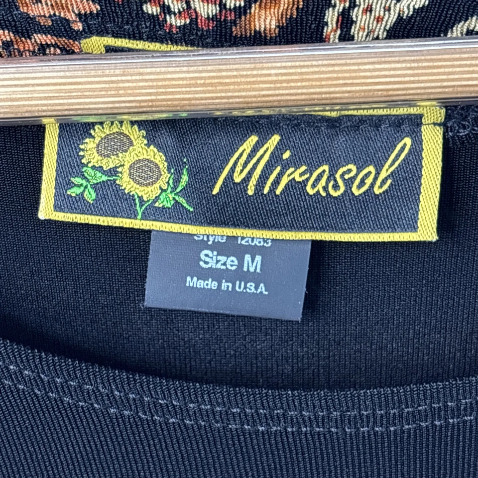 Винтажный Mirasol 2 изделия комплект черный майка и кардиган куртка женщин M сделано в США - Изображение 2 из 4