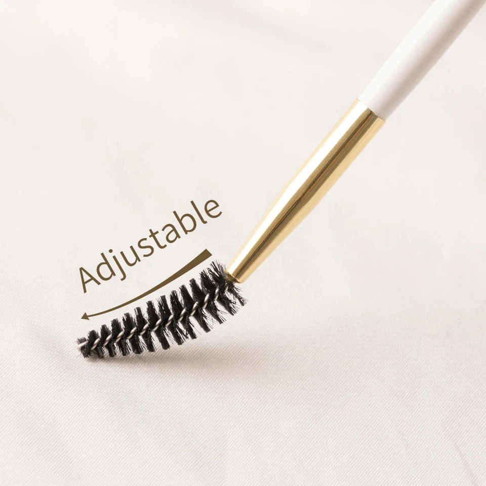 Juego de brochas de maquillaje profesional BEILI 10 piezas - Premium rosa blanco y dorado Foto 4 de 4