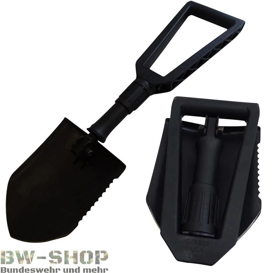 ORIGINAL US KLAPPSPATEN GERBER SCHWARZ ARMEE DREIFACHSPATEN OUTDOOR SPATEN - Bild 1 von 1
