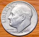 1959-D Roosevelt Dime (F) 90% Silver
