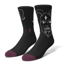 Girl Skateboards Breana Geering 'Breezy' Devil Face Socks Black