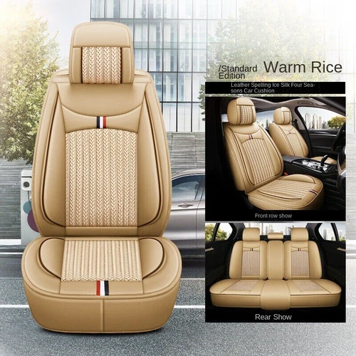 For Chevrolet Car Seat Cover Full Leather Ice Silk Car 5 Seats Universal Set Fit - Bild 20 von 28