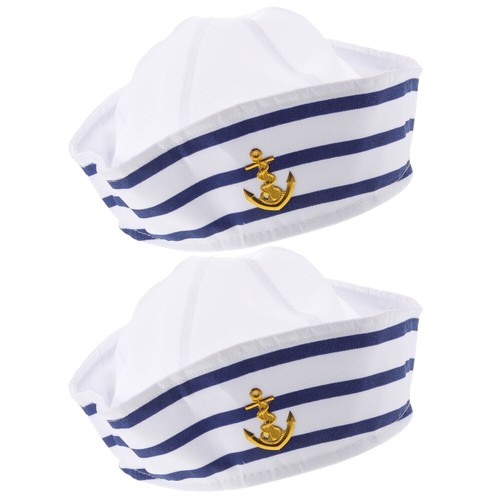 2pcs Cosplay Captain Hat Boat Hat Sailor Hat Party Cosplay Captain Hat - Bild 2 von 12