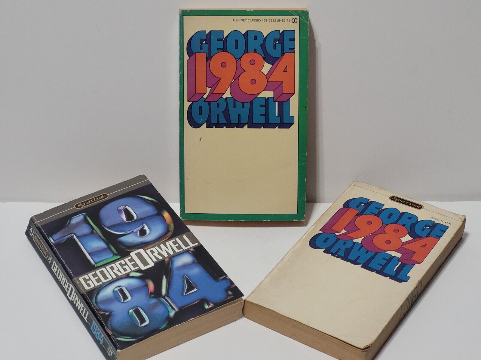 George Orwell 1984 Book Lot 3 Books Signet Classics 1961 1981 1984  Paperback VTG