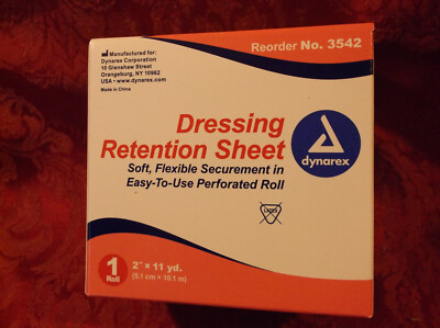 Dynarex Dressing Retention Sheet 2'' x 11yds #3542