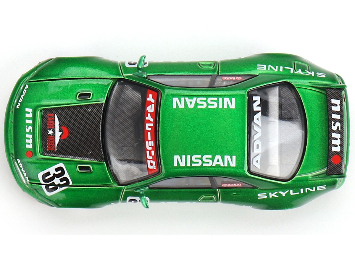 NISSAN SKYLINE GT-R R33 RHD GREEN KAIDO HOUSE 1/64 DIECAST BY MINI